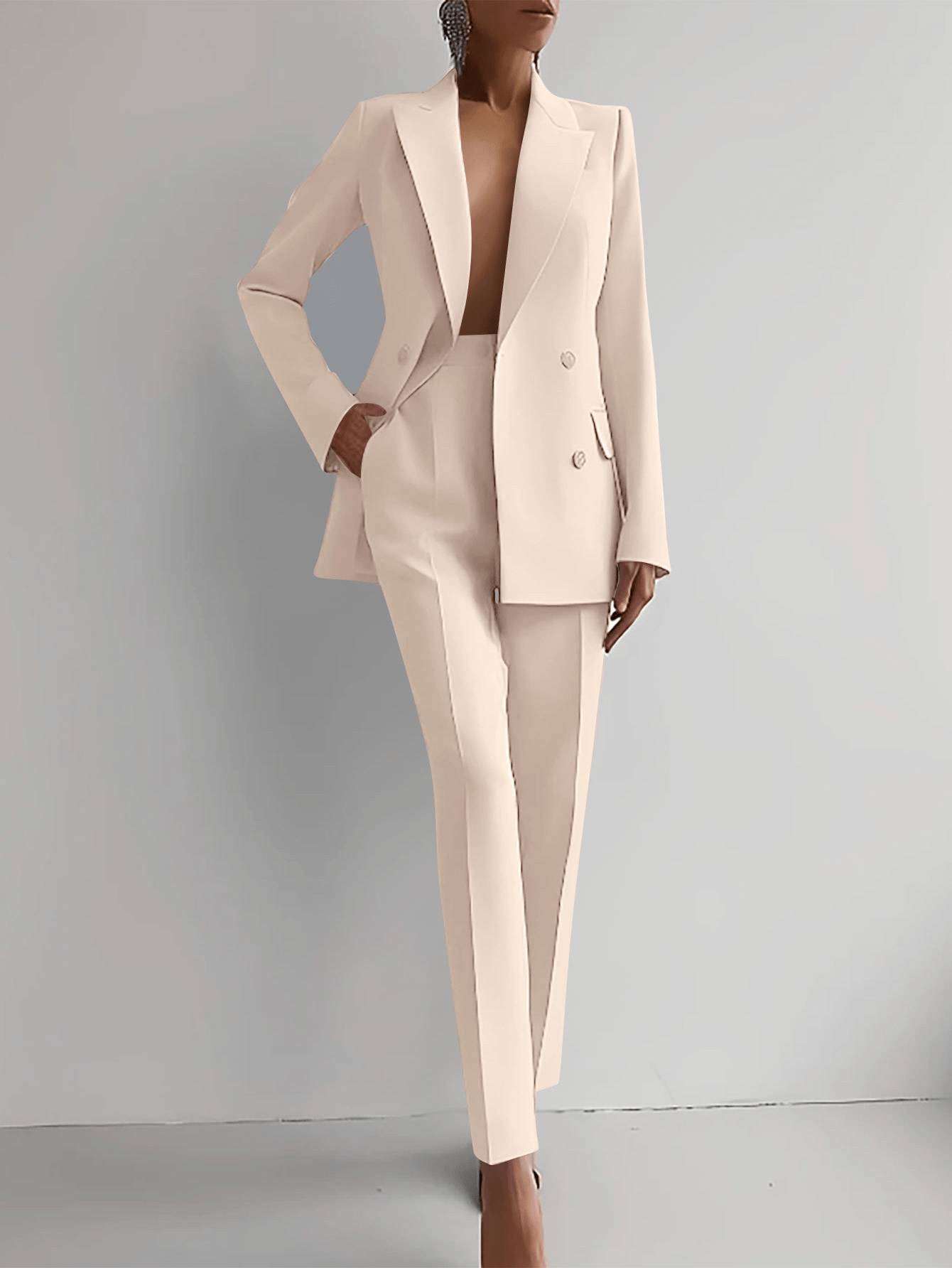 Lavinque Suits Crème / S Tailleur Pantalon Élégant | Chic & Puissance Féminine | Style Sophistiqué