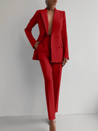 Lavinque Suits Rouge / S Tailleur Pantalon Élégant | Chic & Puissance Féminine | Style Sophistiqué