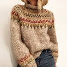 Lavinque Sweater Abricot / S Pull Nordique | Tricot Doux | Chaleur et Tradition