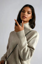 Lavinque Sweater Ardoise Urbaine / S Pull Col Roulé | Beige | Doux et Élégant