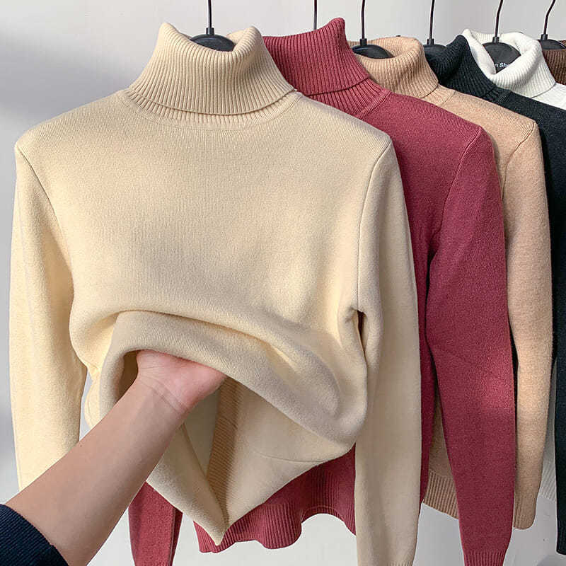 Lavinque Sweater Beige / M Pull Col Roulé Hiver | Doublure Chaude | Élégant et Confortable