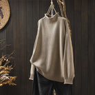 Lavinque Sweater Beige / S Pull Col Montant Oversize | Vert | Chaud et Tendance