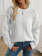 Lavinque Sweater Blanc / S Pull ample en maille douce | Pull | Élégance et confort quotidien