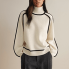 Lavinque Sweater Blanc / S Pull Col Roulé Oversize | Hiver | Élégance & Confort
