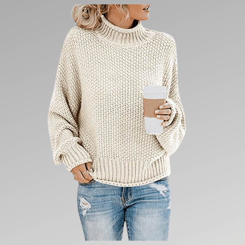 Lavinque Sweater Blanc / S Pull Crème Oversize | Maille Épaisse | Chaud & Décontracté