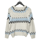Lavinque Sweater Blanc / XS Pull en Maille Hiver | Confortable | Motif Géométrique