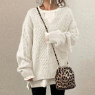 Lavinque Sweater Blanc / XS Pull Oversize en Maille | Hiver | Confort & Style Décontracté