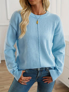 Lavinque Sweater Bleu Clair / S Pull ample en maille douce | Pull | Élégance et confort quotidien