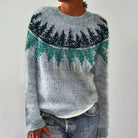 Lavinque Sweater Bleu clair / Vert / S Pull Rayé en Maille | Doux et Coloré | Coupe Décontractée