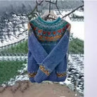 Lavinque Sweater Bleu marine / S Pull Hiver Scandinave | Rose | Doux et Chaleureux