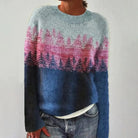 Lavinque Sweater Bleu / Rose / S Pull Rayé en Maille | Doux et Coloré | Coupe Décontractée