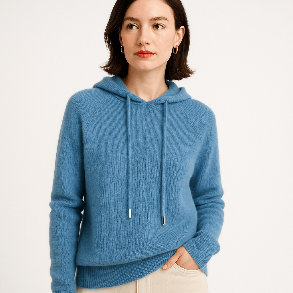 Lavinque Sweater Bleu / S Pull en Cachemire Bleu | Ultra Doux & Élégant | Coupe Décontractée