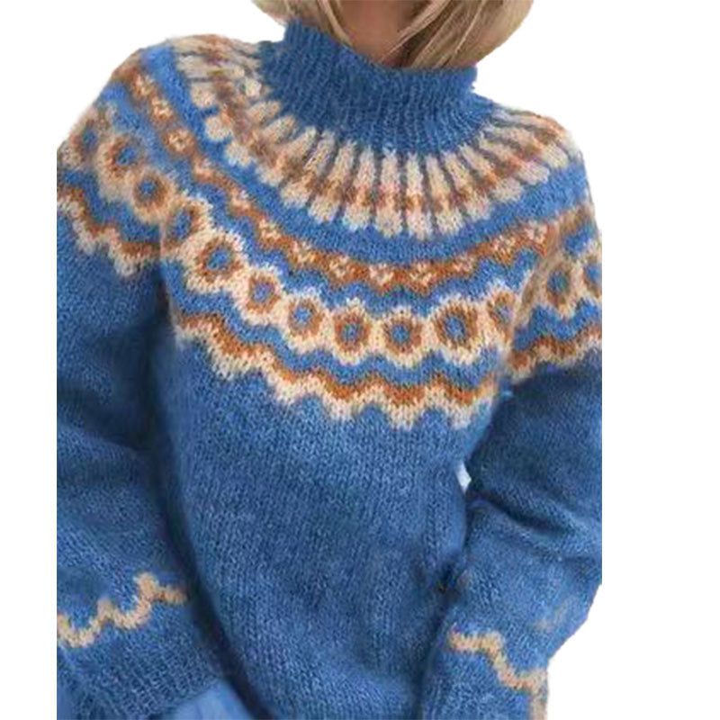 Lavinque Sweater Bleu / S Pull Tricoté Nordique | Chaleureux | Doux et Authentique