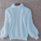 Lavinque Sweater Bleu / Taille unique Pull Doux en Mohair | Chaleur & Élégance | Parfait pour l’Hiver