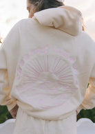Lavinque Sweater Coucher de soleil crème / S Sweat à Capuche Oversize Surf Vibes | Confort & Style Décontracté | Parfait pour l'Été