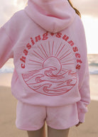 Lavinque Sweater Coucher de soleil rose / S Sweat à Capuche Oversize Surf Vibes | Confort & Style Décontracté | Parfait pour l'Été