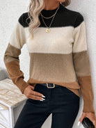 Lavinque Sweater Couleur mixte / S Pull Doux à Rayures Dégradée | | Élégant et Confortable