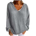 Lavinque Sweater Gris Clair / S Pull Maille Ajourée  | Léger et Tendance