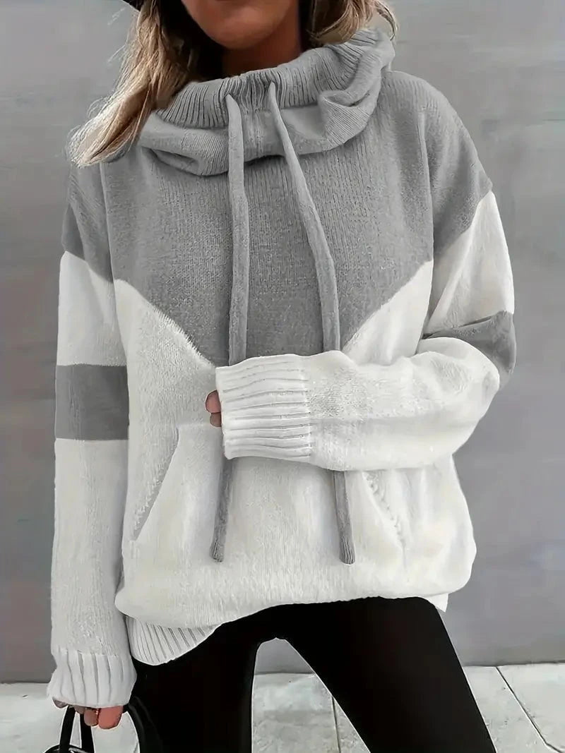Lavinque Sweater Gris / S Pull à Col Montant | Maille Douce | Confort et Style Hivernal