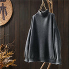 Lavinque Sweater Gris / S Pull Col Montant Oversize | Vert | Chaud et Tendance