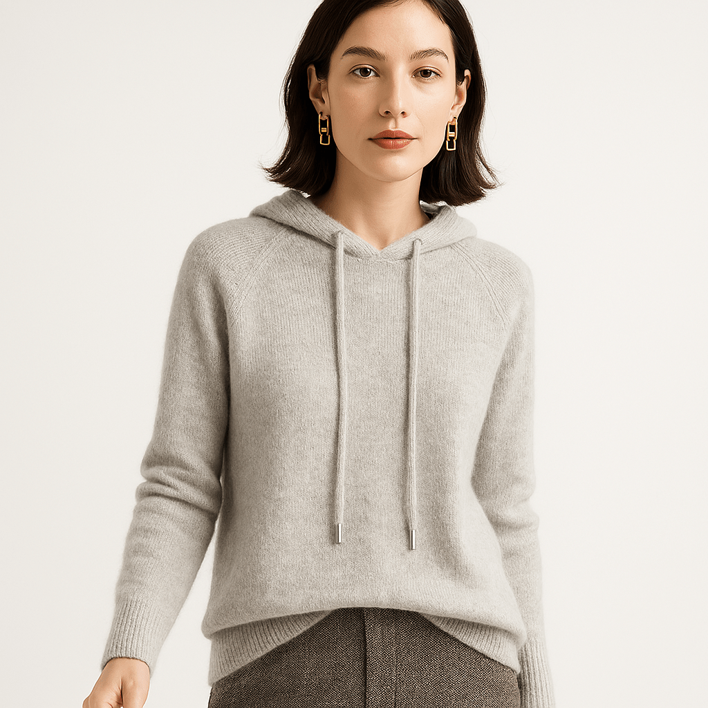 Lavinque Sweater Gris / S Pull en Cachemire Bleu | Ultra Doux & Élégant | Coupe Décontractée