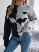 Lavinque Sweater Gris / S Pull Halloween | Motif Citrouille | Confort et Esprit Festif