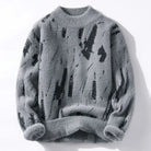 Lavinque Sweater Gris / S Pull Sherpa Graphique | Gris Moucheté | Ultra Douillet et Tendance
