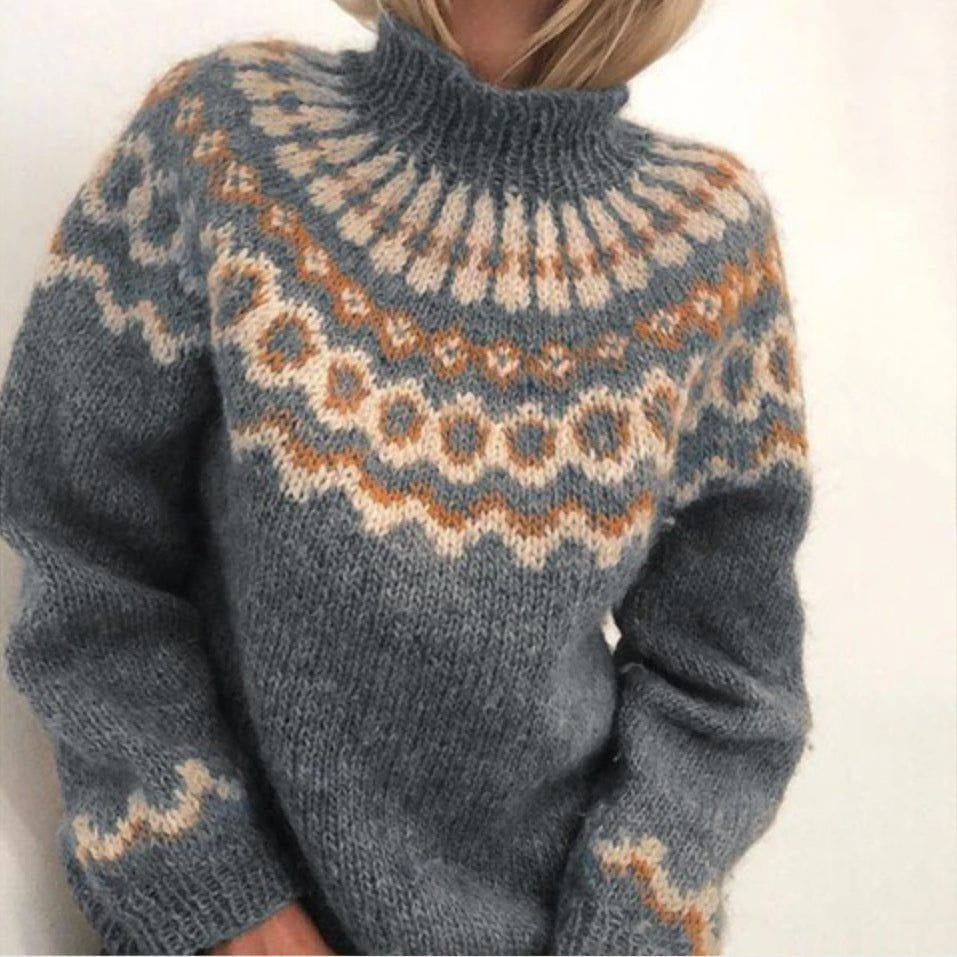Lavinque Sweater Gris / S Pull Tricoté Nordique | Chaleureux | Doux et Authentique