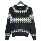 Lavinque Sweater Gris / XS Pull en Maille Hiver | Confortable | Motif Géométrique