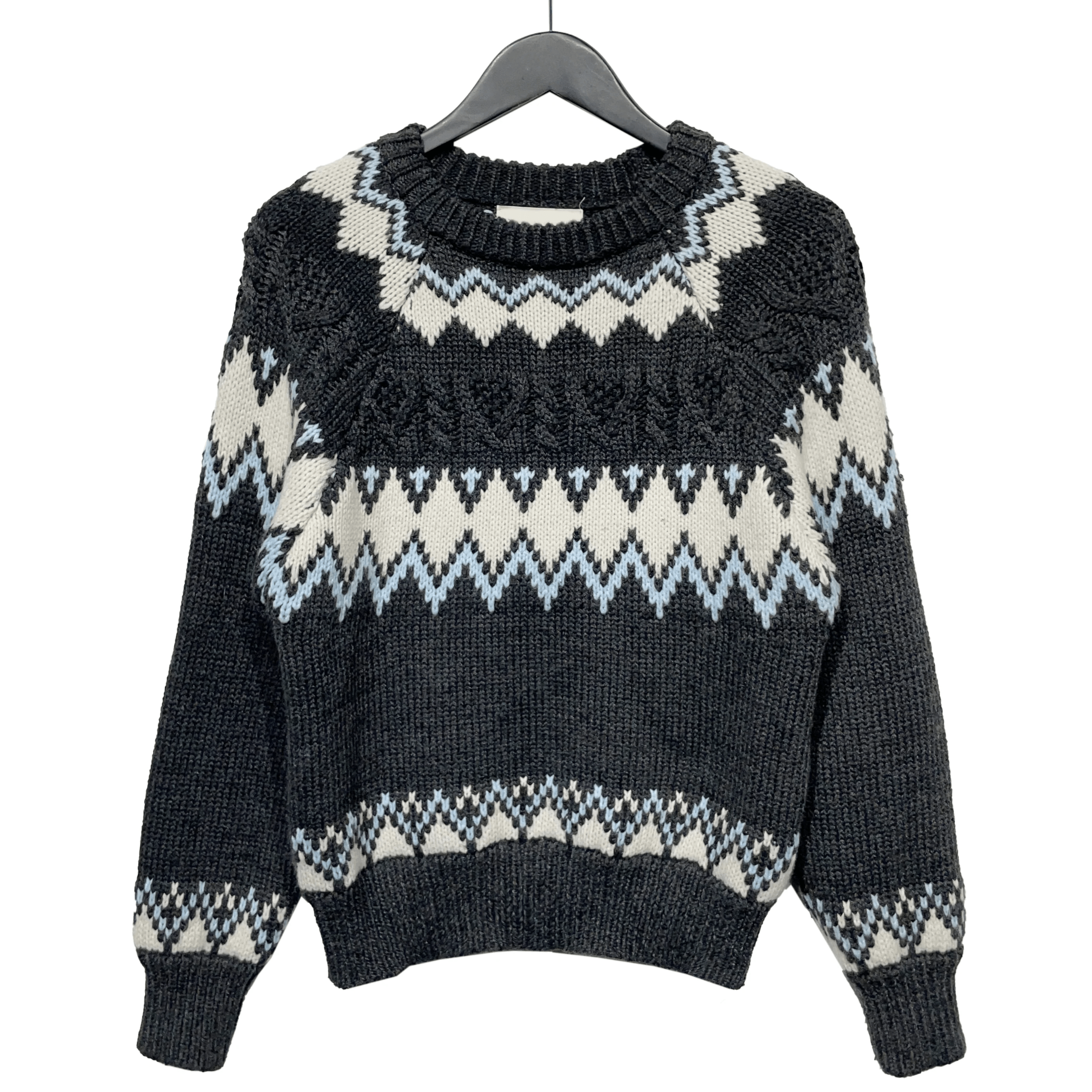Lavinque Sweater Gris / XS Pull en Maille Hiver | Confortable | Motif Géométrique