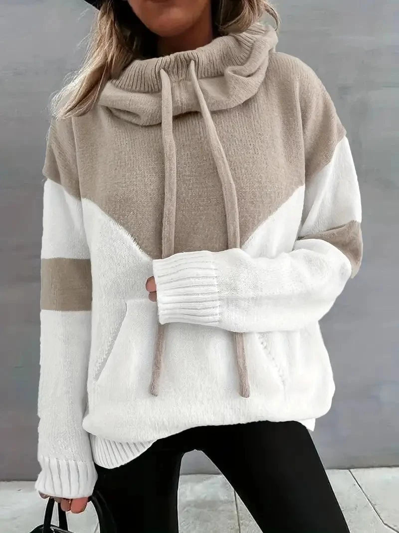 Lavinque Sweater Kaki / S Pull à Col Montant | Maille Douce | Confort et Style Hivernal