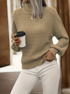 Lavinque Sweater Kaki / S Pull Maille Texturée | Confort | Chic et Intemporel