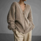 Lavinque Sweater Kaki / XS Cardigan Doux Femme | Confort et Élégance | Coupe Ample