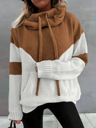 Lavinque Sweater Marron / S Pull à Col Montant | Maille Douce | Confort et Style Hivernal