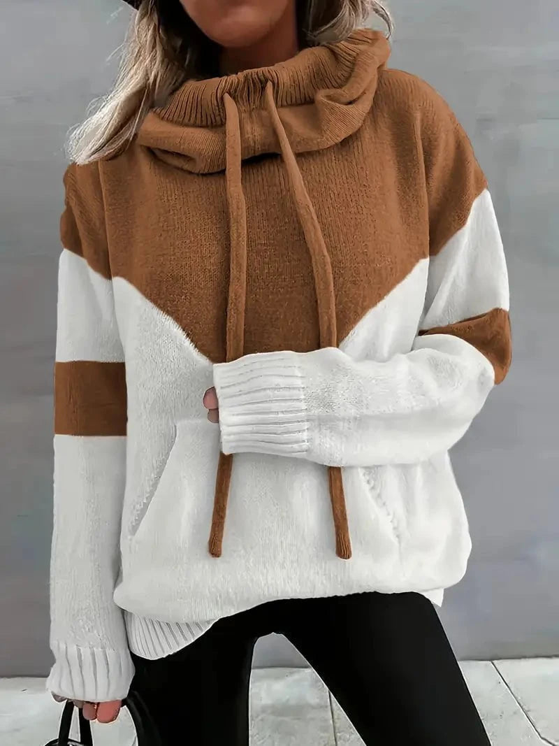 Lavinque Sweater Marron / S Pull à Col Montant | Maille Douce | Confort et Style Hivernal