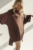 Lavinque Sweater Marron / S Robe Pull Oversize | Marron | Confort et Élégance Décontractée