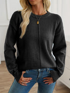Lavinque Sweater Noir / S Pull ample en maille douce | Pull | Élégance et confort quotidien