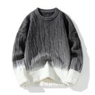 Lavinque Sweater Noir / S Pull Dégradé Câble | Bleu Ciel & Blanc | Doux et Moderne