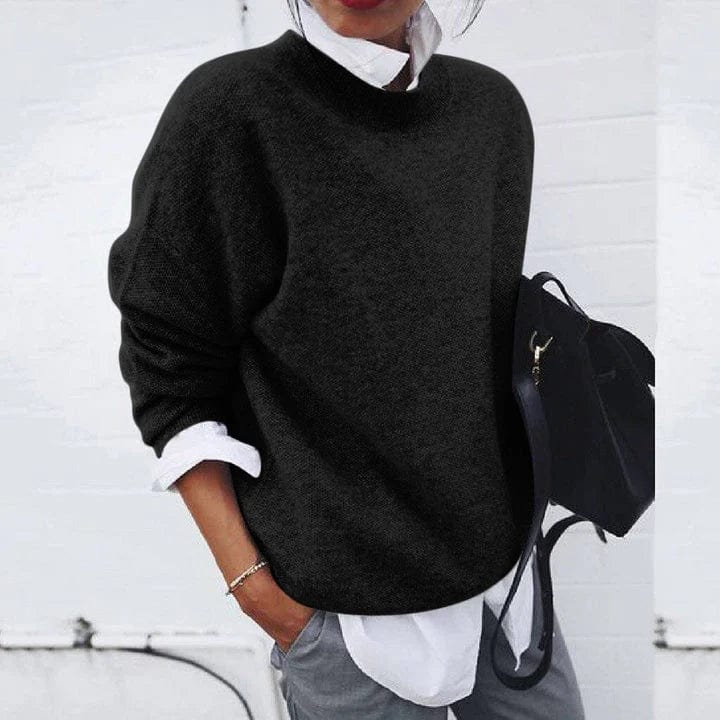 Lavinque Sweater Noir / S Pull Oversize | Doux & Confortable | Style Décontracté Chic