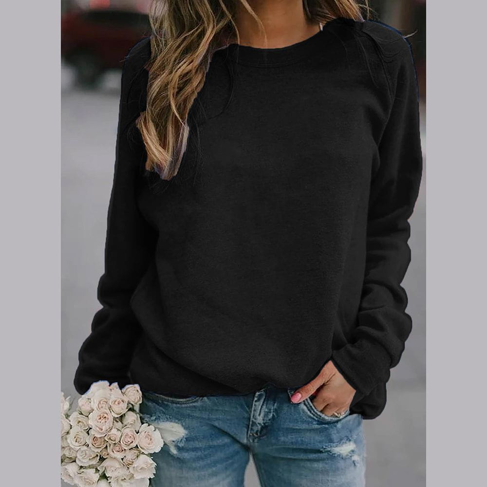 Lavinque Sweater Noir / S Sweatshirt Basique à Manches Longues | Confort Décontracté | Doux & Polyvalent