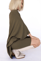 Lavinque Sweater Olive / S Robe Pull Oversize | Marron | Confort et Élégance Décontractée