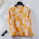 Lavinque Sweater Orange / S Pull Graphique | Tricot Doux | Confort et Modernité