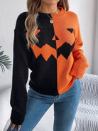 Lavinque Sweater Orange / S Pull Halloween | Motif Citrouille | Confort et Esprit Festif