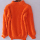 Lavinque Sweater Orange / Taille unique Pull Doux en Mohair | Chaleur & Élégance | Parfait pour l’Hiver