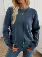 Lavinque Sweater Pourpre / S Pull ample en maille douce | Pull | Élégance et confort quotidien