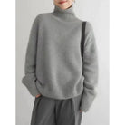 Lavinque Sweater Pull à Col Roulé Oversize | Beige Crème | Doux et Intemporel