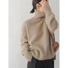 Lavinque Sweater Pull à Col Roulé Oversize | Beige Crème | Doux et Intemporel