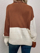 Lavinque Sweater Pull bicolore en maille texturée | Pull | Chaleur et style moderne
