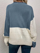 Lavinque Sweater Pull bicolore en maille texturée | Pull | Chaleur et style moderne