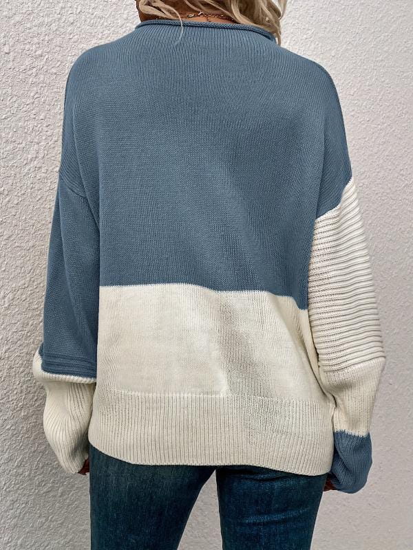 Lavinque Sweater Pull bicolore en maille texturée | Pull | Chaleur et style moderne